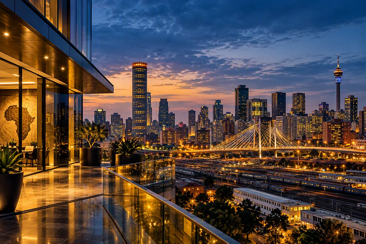 Illustrative city skyline from the supplied executive travel profile